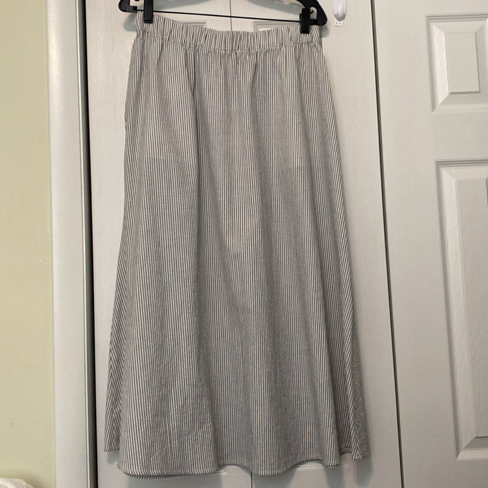 Eileen Fisher Organic Cotton Ripple Pocket Skirt size Small - Picture 3 of 9